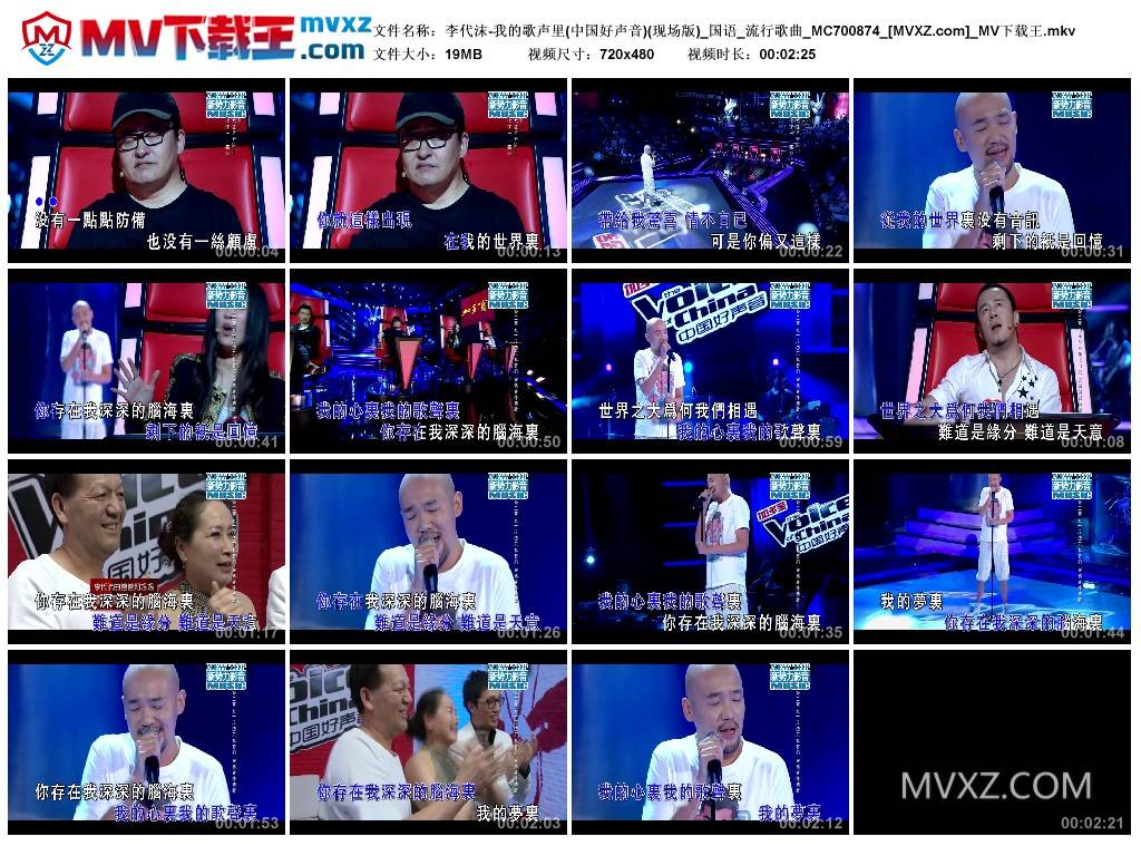 李代沫-我的歌声里(中国好声音)(现场版)_国语_流行歌曲_MC700874